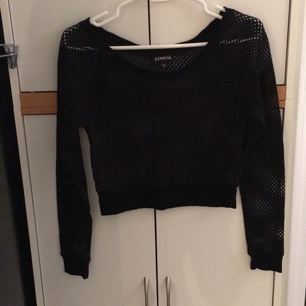 Express fishnet top